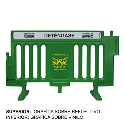 Valla portátil de 2 barreras